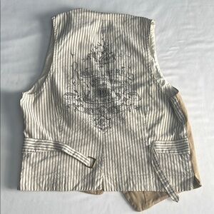 Vintage Rugby Polo Ralph Lauren Striped Women’s Vest with Embroidered Design